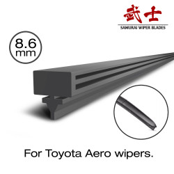 Samurai Original Wiper Blades Super Silicone Refill for Toyota Aero Wipers 8.6mm (width)