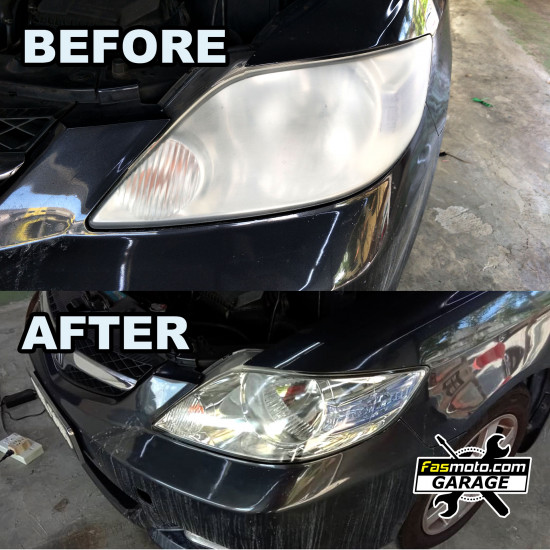 Head Lamp Polishing Service - Restoring Oxidized Fogged Yellowed Head Lamps