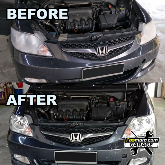 Head Lamp Polishing Service - Restoring Oxidized Fogged Yellowed Head Lamps