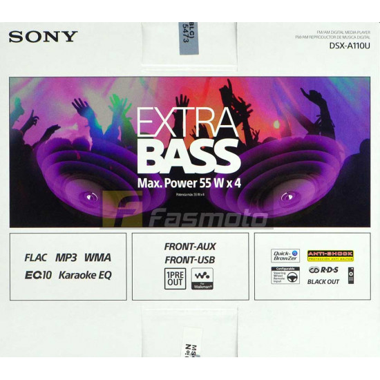 SONY DSX-A110U Single DIN Media Receiver with USB (No CD)