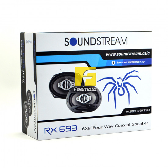 SOUNDSTREAM RX.693 6 x 9 inch 4 Way Coaxial Car Speakers 50W RMS SOUNDSTREAM RX.693 6 x 9 inch 4 Way Coaxial Car Speakers 50W RMS