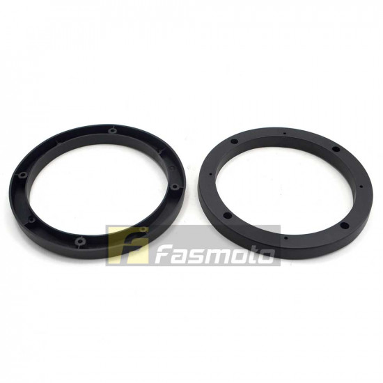 6.5" Speaker Adapter Mount Spacer Plastic Universal Black (1 pair)