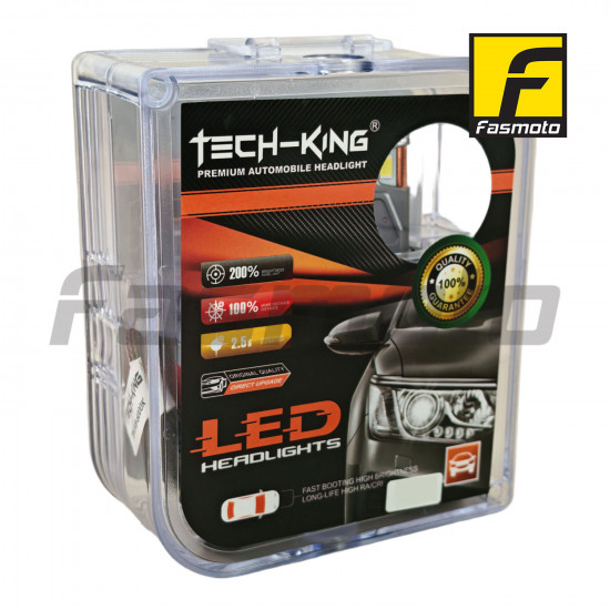 TECH-KING T9 H1, H3, H4, H7, H8, H9, H11, 9005, 9006 4300K/6000K 12V 130W 16000LM Car LED Headlight Bulbs TECH-KING T9 H1, H3, H4, H7, H8, H9, H11, 9005, 9006 4300K/6000K 12V 130W 16000LM Car LED Headlight Bulbs