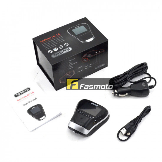 THUNDER DC 3.0 Dash Camera with 16GB Memory Card FHD 1080P 170 Degree Wide Angle THUNDER DC 3.0 Dash Camera with 16GB Memory Card FHD 1080P 170 Degree Wide Angle