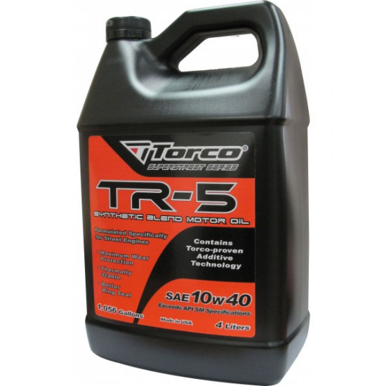 Torco TR-5 Synthetic Blend (Semi Synthethic) 10W40 - 4 Litre Torco TR-5 Synthetic Blend (Semi Synthethic) 10W40 - 4 Litre