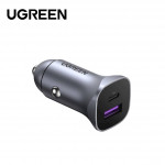 UGREEN UG-CD130-40858 30W Dual USB-C PD + USB-A QC Fast Car Charger 12 Cig Lighter Socket