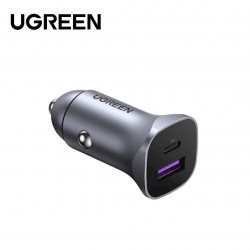 UGREEN UG-CD130-40858 30W Dual USB-C PD + USB-A QC Fast Car Charger 12 Cig Lighter Socket