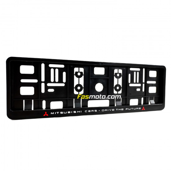 Mitsubishi Drive the Future Single Row 410mm Vehicle Registration License Plate Frame (Black) Mitsubishi Drive the Future Single Row 410mm Vehicle Registration License Plate Frame (Black)