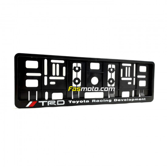 Toyota TRD Racing Development Single Row 410mm Vehicle Registration License Plate Frame (Black)