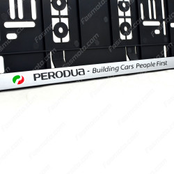 Perodua Building Cars People First Single Row 450mm Vehicle Registration License Plate Frame