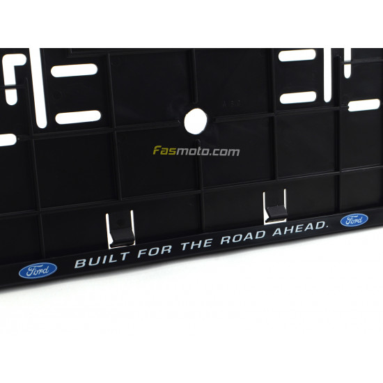 Ford Built for the Road Ahead Double Row 335mm Vehicle Registration License Plate Frame (Black)