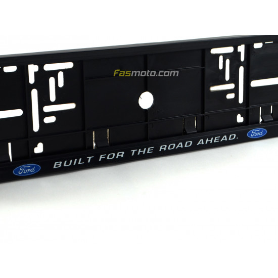 Ford Built for the Road Ahead Single Row 530mm Vehicle Registration License Plate Frame (Black)