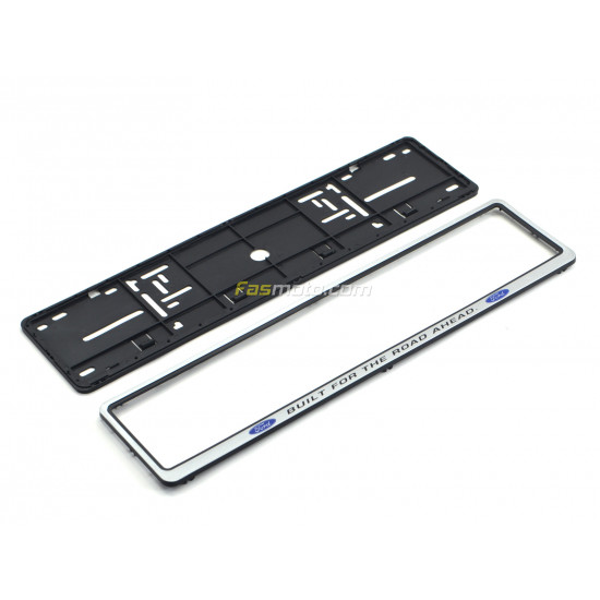 Ford Built for the Road Ahead Single Row 530mm Vehicle Registration License Plate Frame (Silver) Ford Built for the Road Ahead Single Row 530mm Vehicle Registration License Plate Frame (Silver)