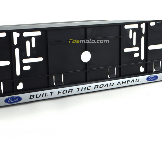 Ford Built for the Road Ahead Single Row 530mm Vehicle Registration License Plate Frame (Silver)