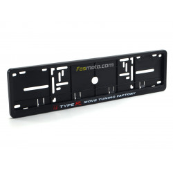 Honda Type-R Move Tuning Factory Single Row 530mm Vehicle Registration License Plate Frame (Black)