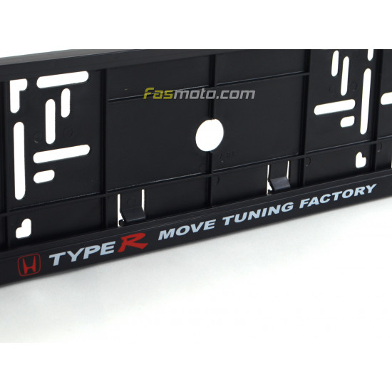 Honda Type-R Move Tuning Factory Single Row 530mm Vehicle Registration License Plate Frame (Black) Honda Type-R Move Tuning Factory Single Row 530mm Vehicle Registration License Plate Frame (Black)