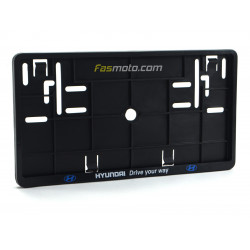 Hyundai Drive Your Way Double Row 335mm Vehicle Registration License Plate Frame (Black)
