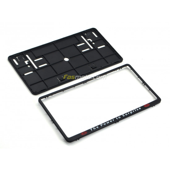 KIA The Power to Surprise Double Row 335mm Vehicle Registration License Plate Frame (Black) KIA The Power to Surprise Double Row 335mm Vehicle Registration License Plate Frame (Black)