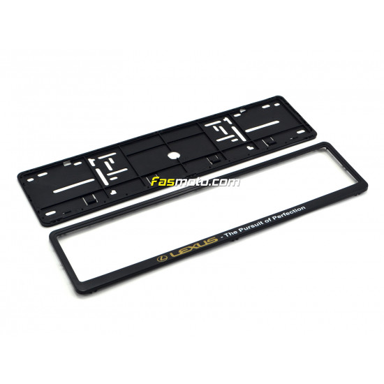 Lexus The Pursuit of Perfection Single Row 530mm Vehicle Registration License Plate Frame (Black)