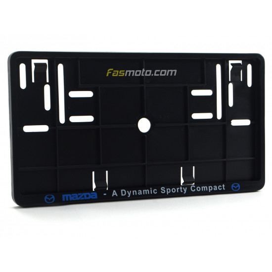 Mazda A Dynamic Sporty Compact Double Row 335mm Vehicle Registration License Plate Frame (Black) Mazda A Dynamic Sporty Compact Double Row 335mm Vehicle Registration License Plate Frame (Black)
