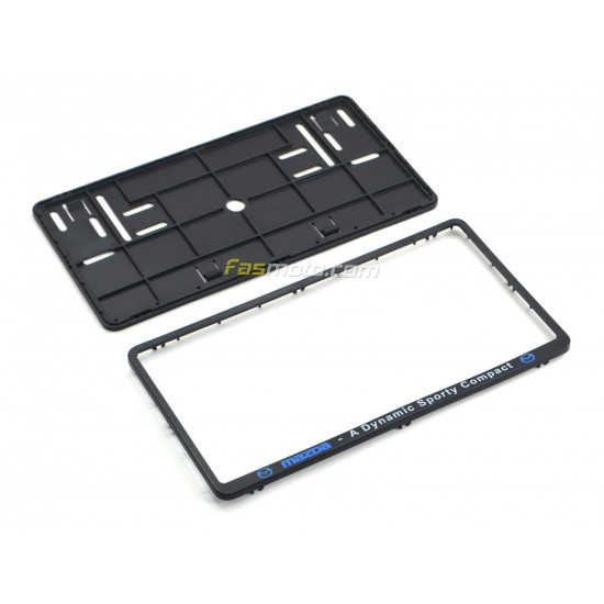 Mazda A Dynamic Sporty Compact Double Row 335mm Vehicle Registration License Plate Frame (Black) Mazda A Dynamic Sporty Compact Double Row 335mm Vehicle Registration License Plate Frame (Black)