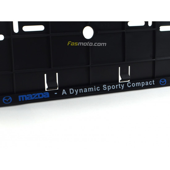 Mazda A Dynamic Sporty Compact Double Row 335mm Vehicle Registration License Plate Frame (Black) Mazda A Dynamic Sporty Compact Double Row 335mm Vehicle Registration License Plate Frame (Black)