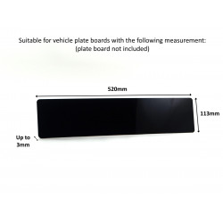 Peugeot Motion & Emotion Single Row 530mm Vehicle Registration License Plate Frame (Black)