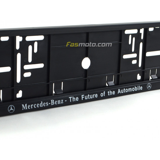 Mercedes Benz The Future of the Automobile Single Row 530mm Vehicle Registration License Plate Frame (Black)
