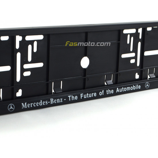 Mercedes Benz The Future of the Automobile Single Row 530mm Vehicle Registration License Plate Frame (Black) Mercedes Benz The Future of the Automobile Single Row 530mm Vehicle Registration License Plate Frame (Black)