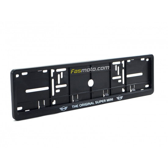 The Original Super Mini Single Row 530mm Vehicle Registration License Plate Frame (Black)