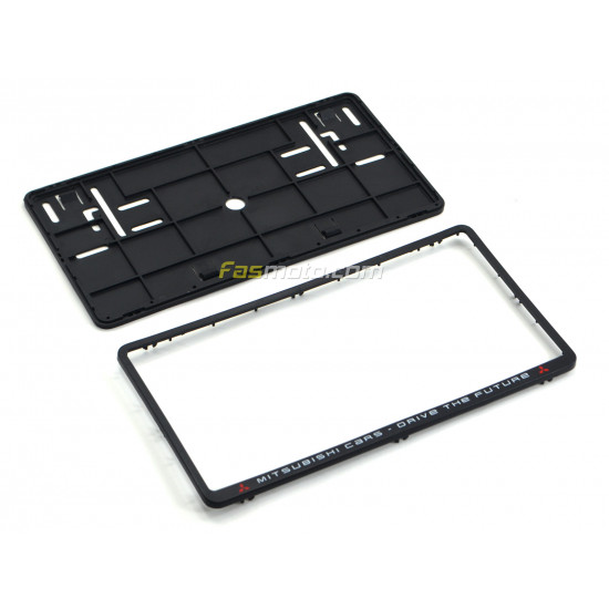 Mitsubishi Drive the Future Double Row 335mm Vehicle Registration License Plate Frame (Black) Mitsubishi Drive the Future Double Row 335mm Vehicle Registration License Plate Frame (Black)
