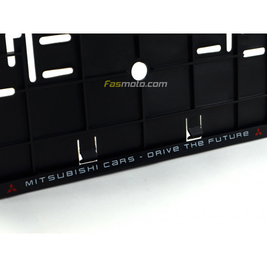 Mitsubishi Drive the Future Double Row 335mm Vehicle Registration License Plate Frame (Black) Mitsubishi Drive the Future Double Row 335mm Vehicle Registration License Plate Frame (Black)