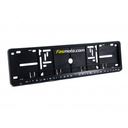 Mitsubishi Drive the Future Single Row 530mm Vehicle Registration License Plate Frame (Black)