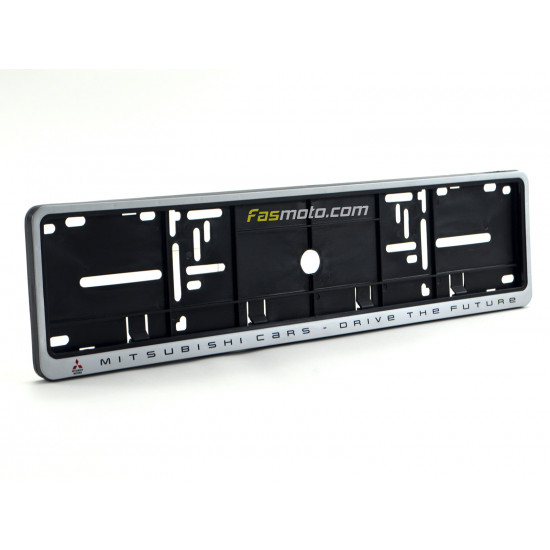 Mitsubishi Drive the Future Single Row 530mm Vehicle Registration License Plate Frame (Silver) Mitsubishi Drive the Future Single Row 530mm Vehicle Registration License Plate Frame (Silver)