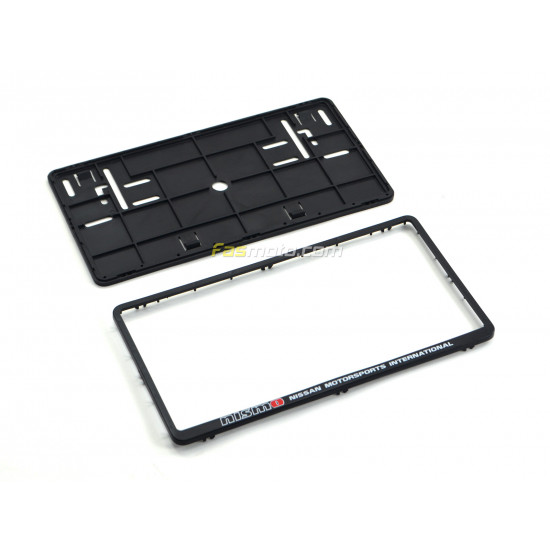 Nissan Motorsports International Double Row 335mm Vehicle Registration License Plate Frame (Black)