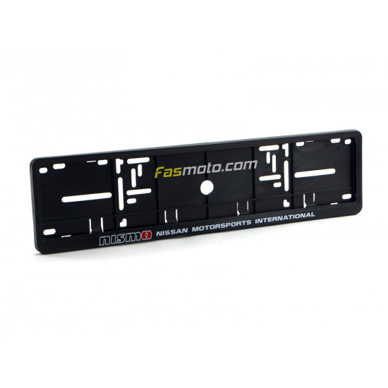 Nissan Motorsports International Single Row 530mm Vehicle Registration License Plate Frame (Black)