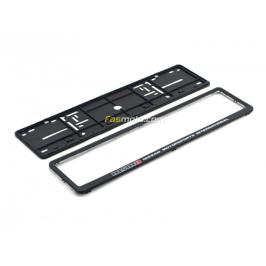 Nissan Motorsports International Single Row 530mm Vehicle Registration License Plate Frame (Black)