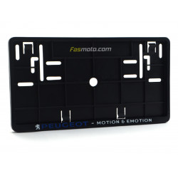 Peugeot Motion & Emotion Double Row 335mm Vehicle Registration License Plate Frame (Black)