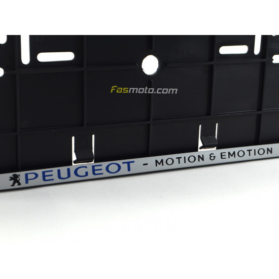 Peugeot Motion & Emotion Double Row 335mm Vehicle Registration License Plate Frame (Silver) Peugeot Motion & Emotion Double Row 335mm Vehicle Registration License Plate Frame (Silver)