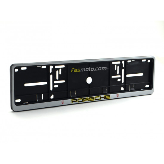 Porsche Single Row 530mm Vehicle Registration License Plate Frame (Silver) Porsche Single Row 530mm Vehicle Registration License Plate Frame (Silver)