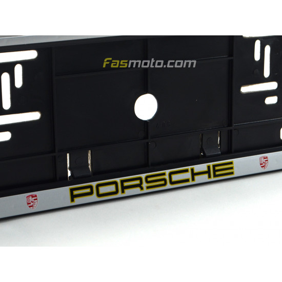 Porsche Single Row 530mm Vehicle Registration License Plate Frame (Silver) Porsche Single Row 530mm Vehicle Registration License Plate Frame (Silver)