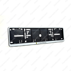 Proton 5-Years Warranty 530mm Vehicle Registration License Plate Frame (Silver)