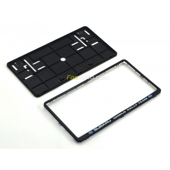 Subaru World Rally Team Double Row 335mm Vehicle Registration License Plate Frame (Black) Subaru World Rally Team Double Row 335mm Vehicle Registration License Plate Frame (Black)