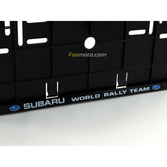 Subaru World Rally Team Double Row 335mm Vehicle Registration License Plate Frame (Black) Subaru World Rally Team Double Row 335mm Vehicle Registration License Plate Frame (Black)