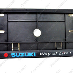 Suzuki Way of Life Single Row 530mm Vehicle Registration License Plate Frame (Black)