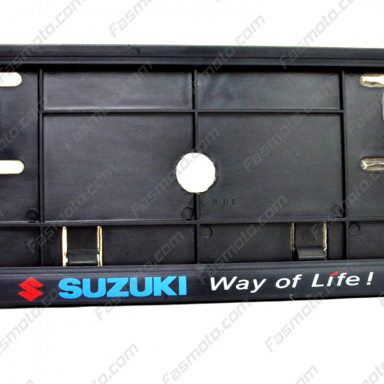 Suzuki Way of Life Single Row 530mm Vehicle Registration License Plate Frame (Black)