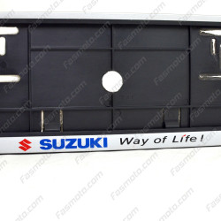 Suzuki Way of Life Single Row 530mm Vehicle Registration License Plate Frame (Silver)