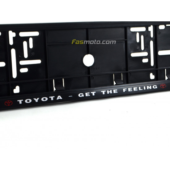 Toyota Get the Feeling Single Row 530mm Vehicle Registration License Plate Frame (Black) Toyota Get the Feeling Single Row 530mm Vehicle Registration License Plate Frame (Black)