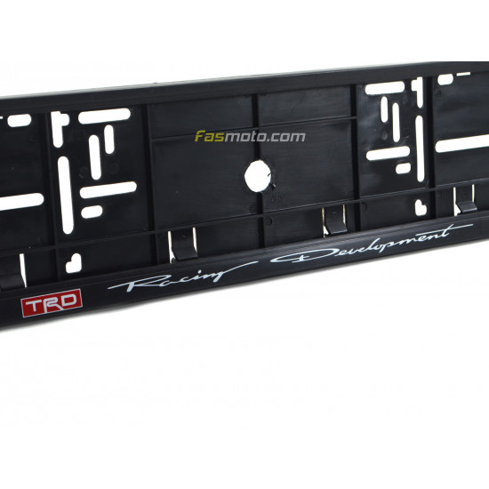 Toyota TRD Racing Development Single Row 530mm Vehicle Registration License Plate Frame (Black)