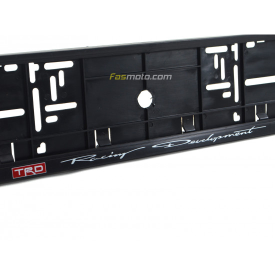Toyota TRD Racing Development Single Row 530mm Vehicle Registration License Plate Frame (Black) Toyota TRD Racing Development Single Row 530mm Vehicle Registration License Plate Frame (Black)